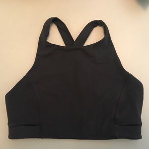 High neck luon sports bra